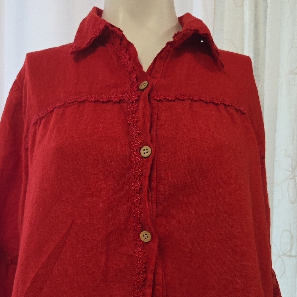 Tera Bora Linen Tunic – Medium/Large, Light & Breezy [1928]